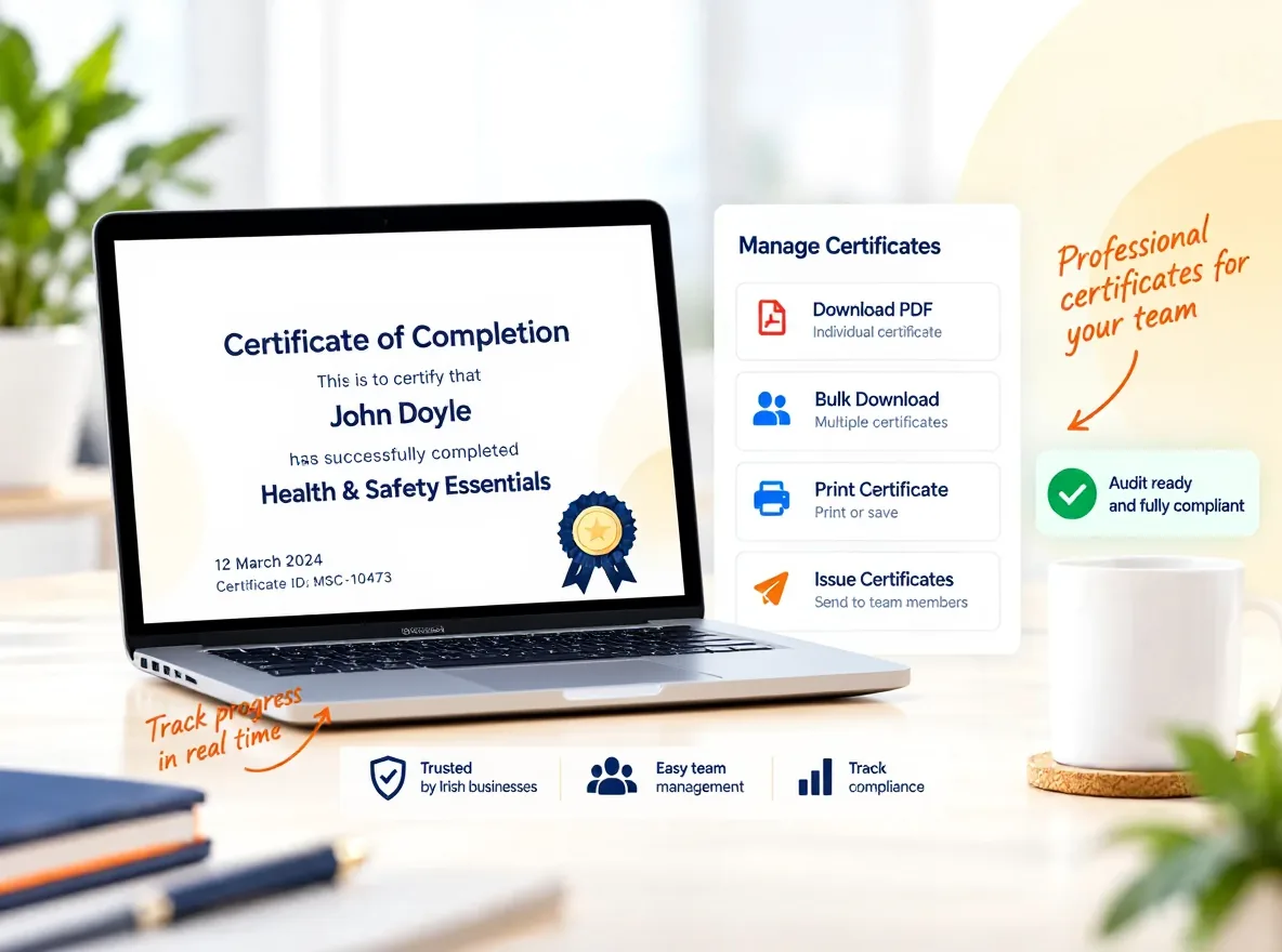 Safety Courses Online certificate management